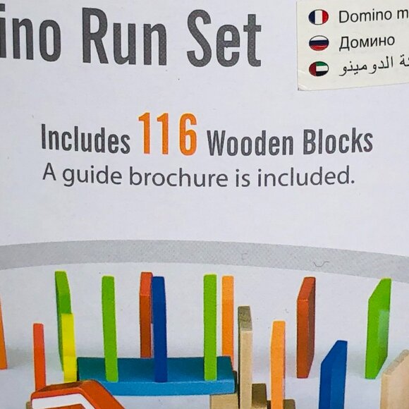 Viga Colorful Wooden Domino Run Set 116 Pcs New Sealed - Picture 13 of 16